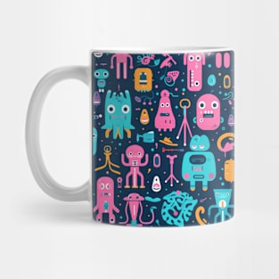 Playful Arena: Whimsical Monster Mates Mug